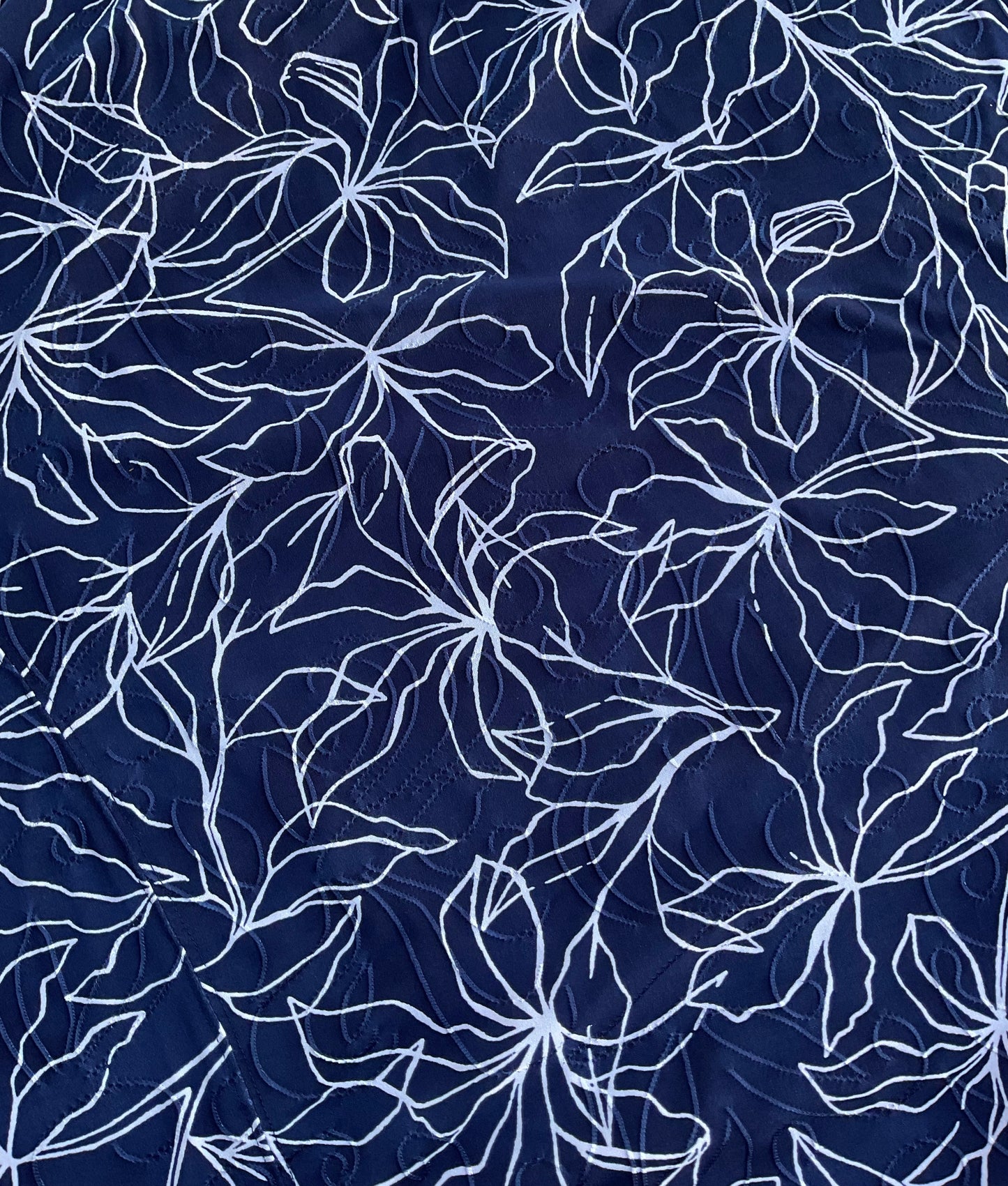 blue and white flower fabric