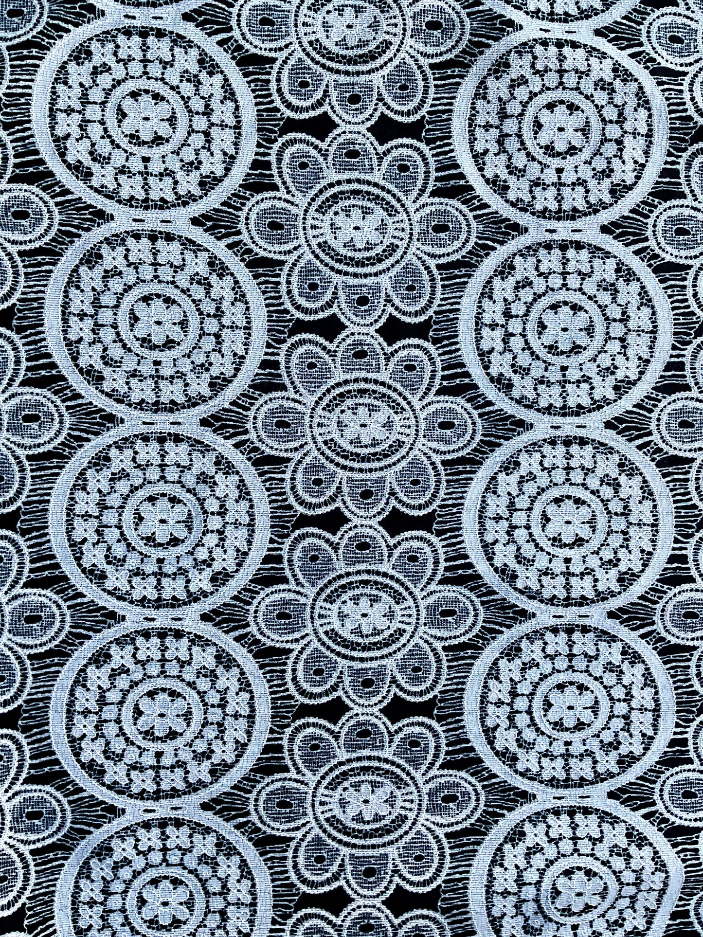 black and white lace fabric