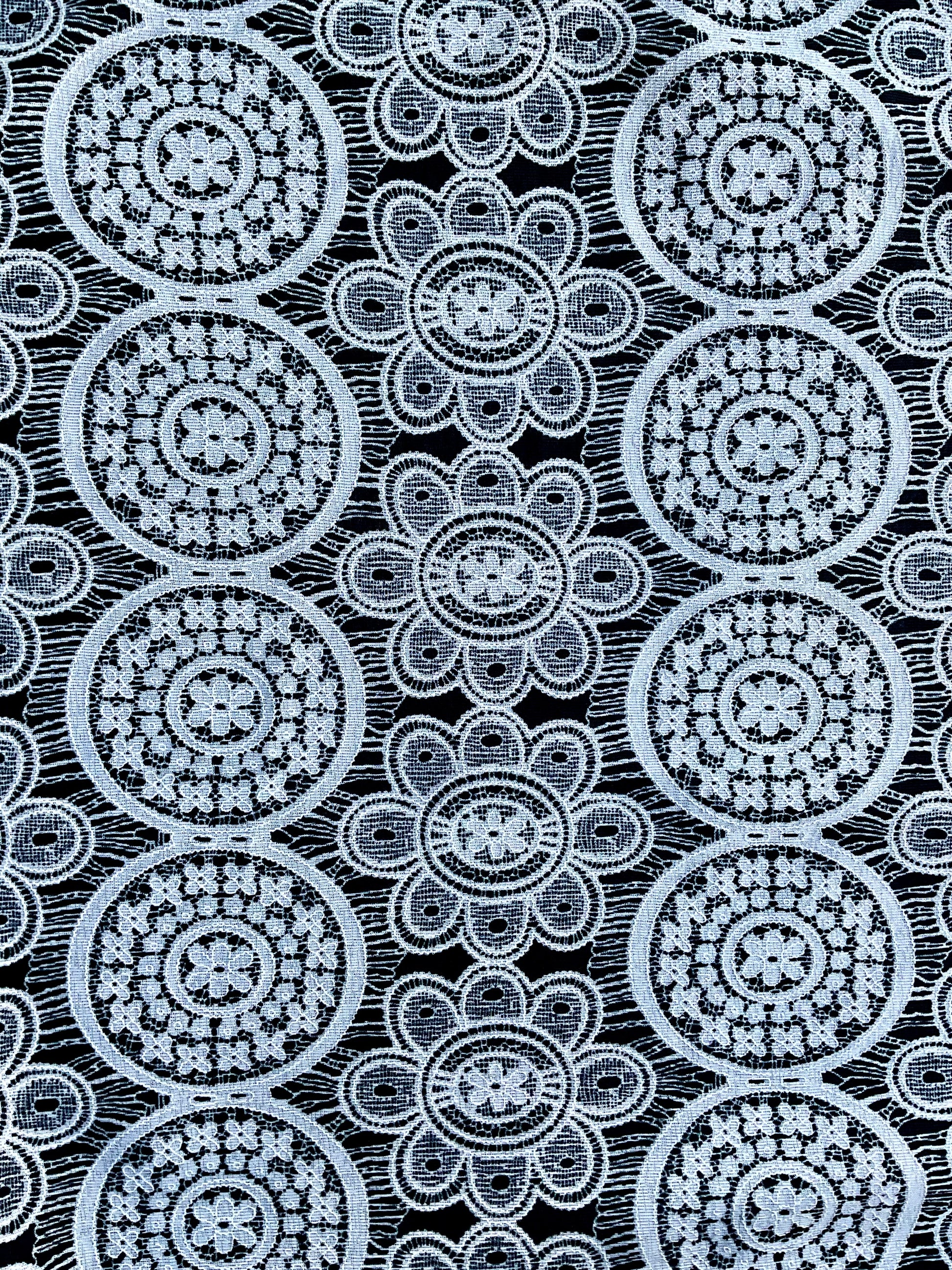black and white lace fabric