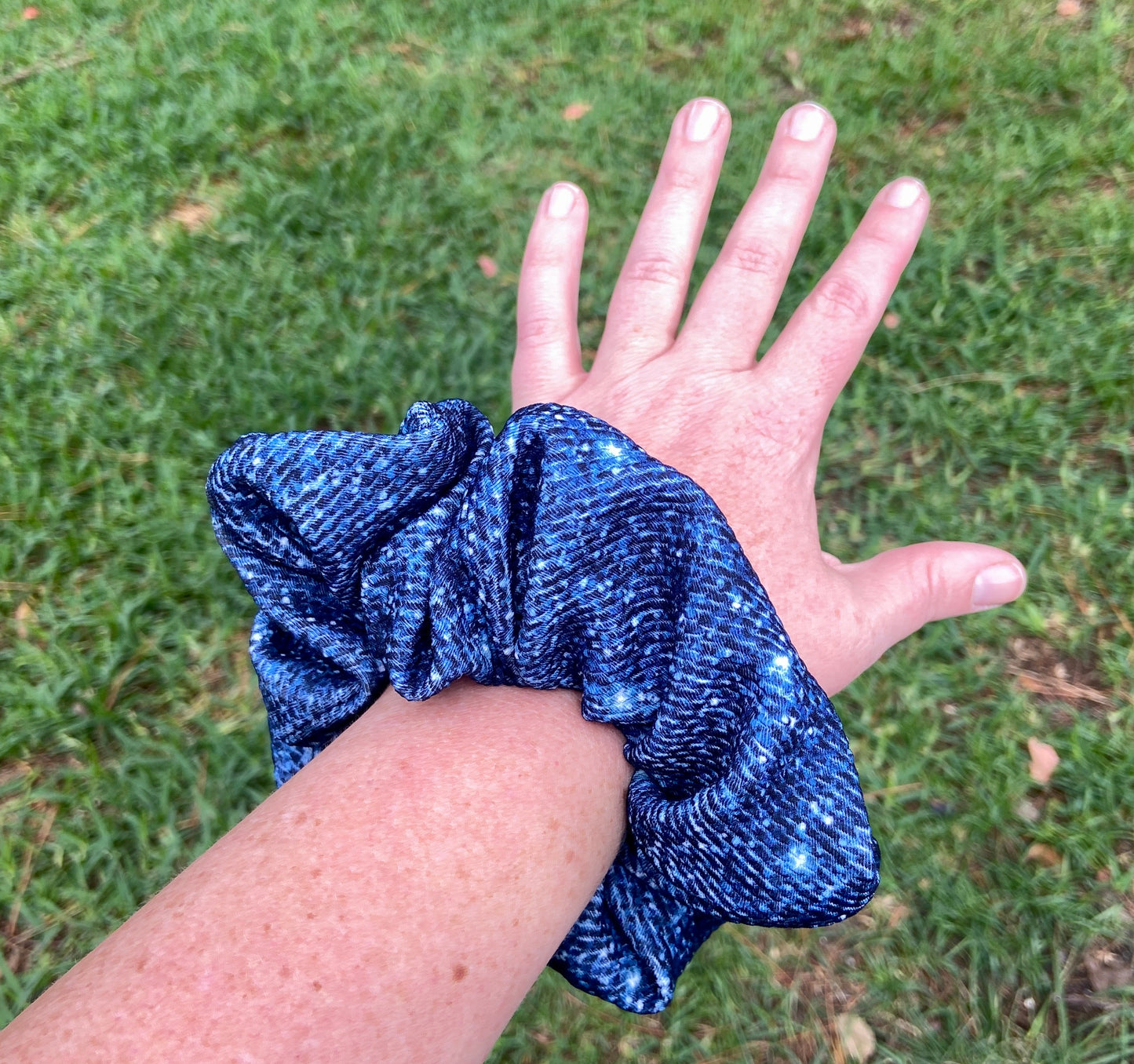 Blue "Sparkle" Scrunchie