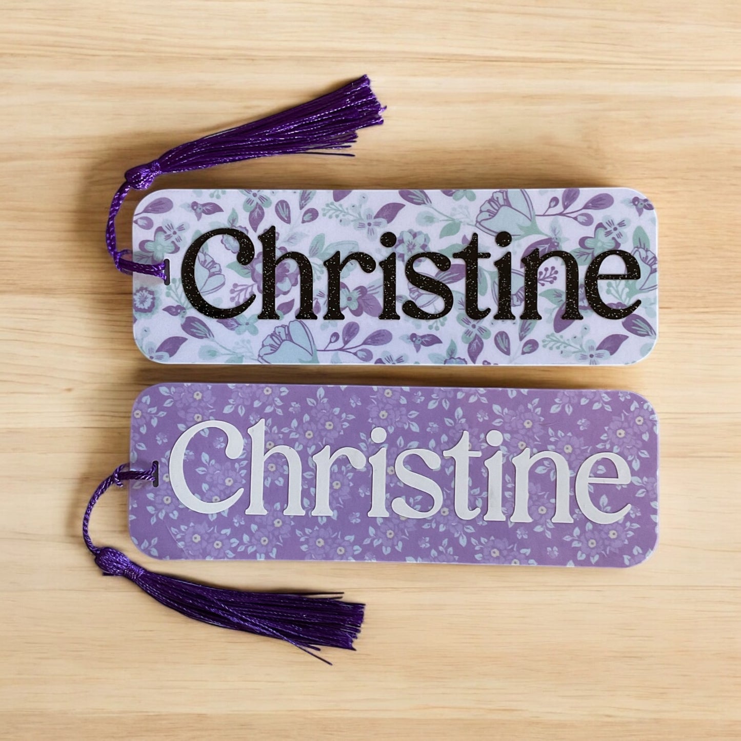 Personalized Floral Bookmark