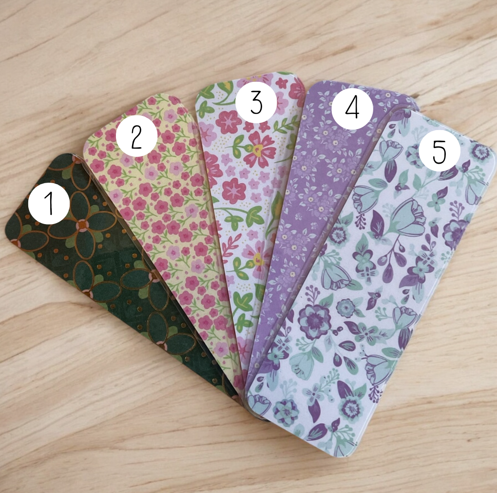 Personalized Floral Bookmark