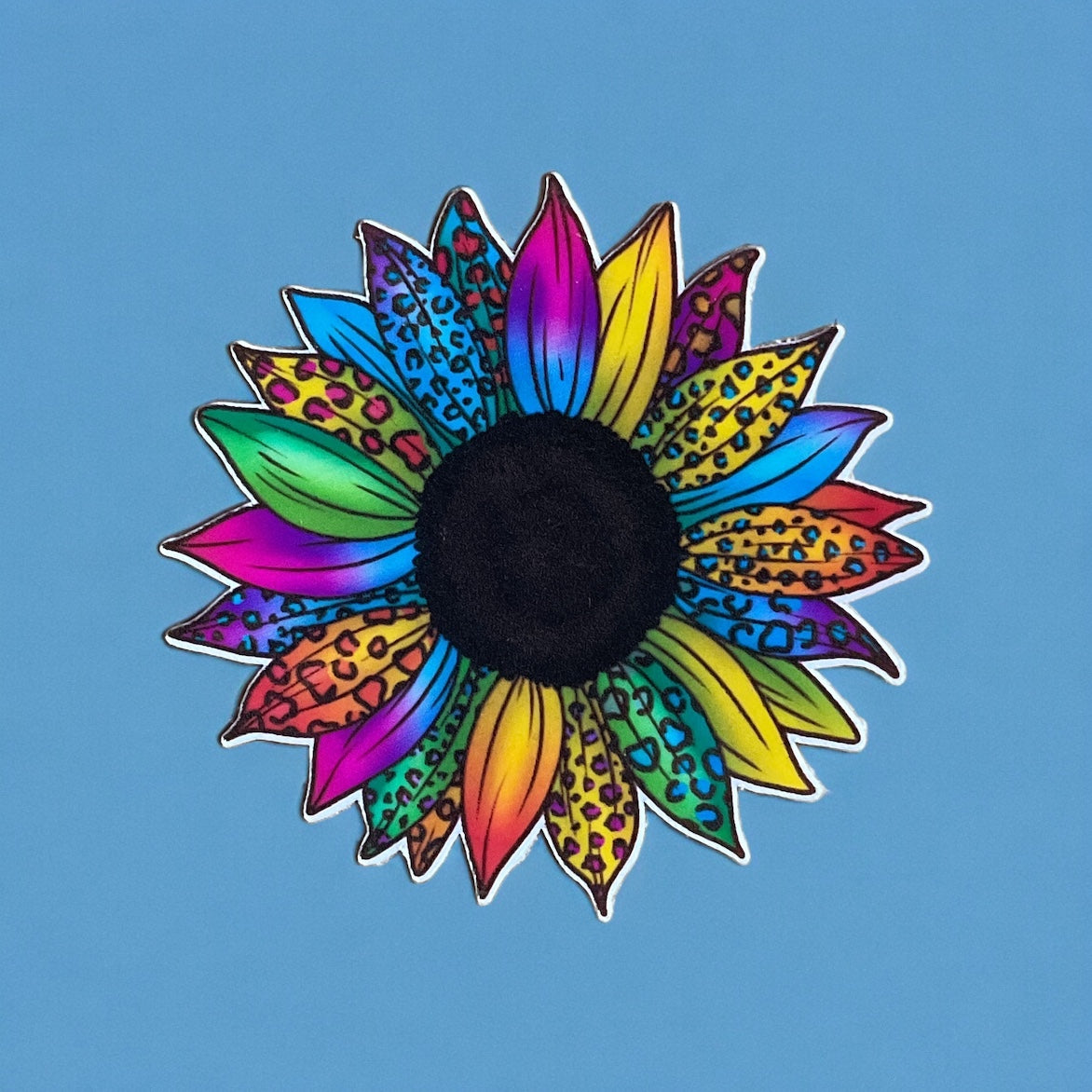 colorful sunflower sticker