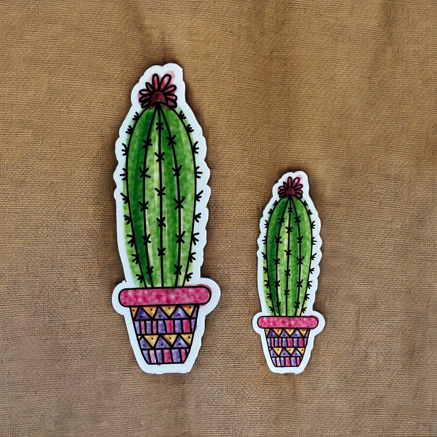 Two cactus decals