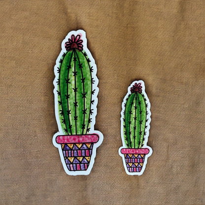 Two cactus decals