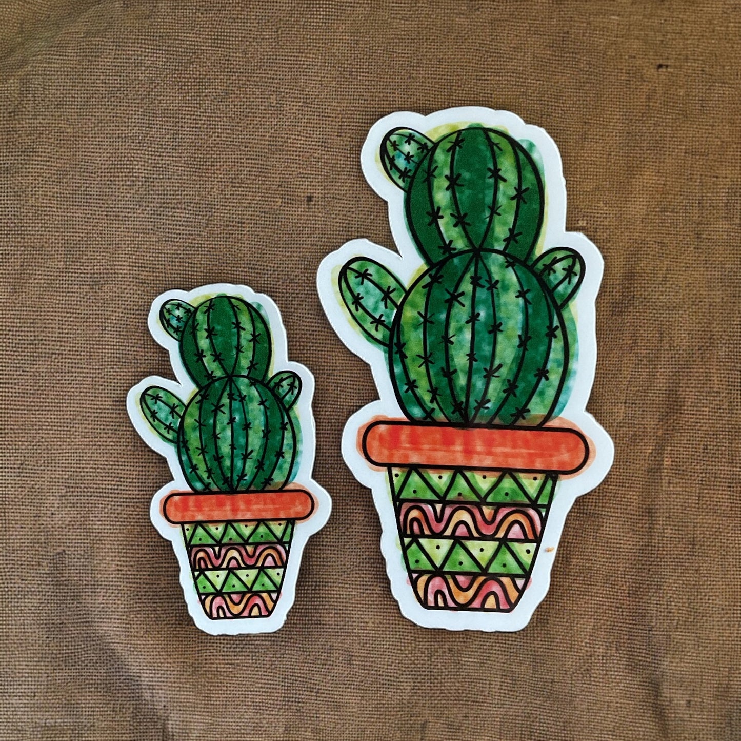 Two cactus decals