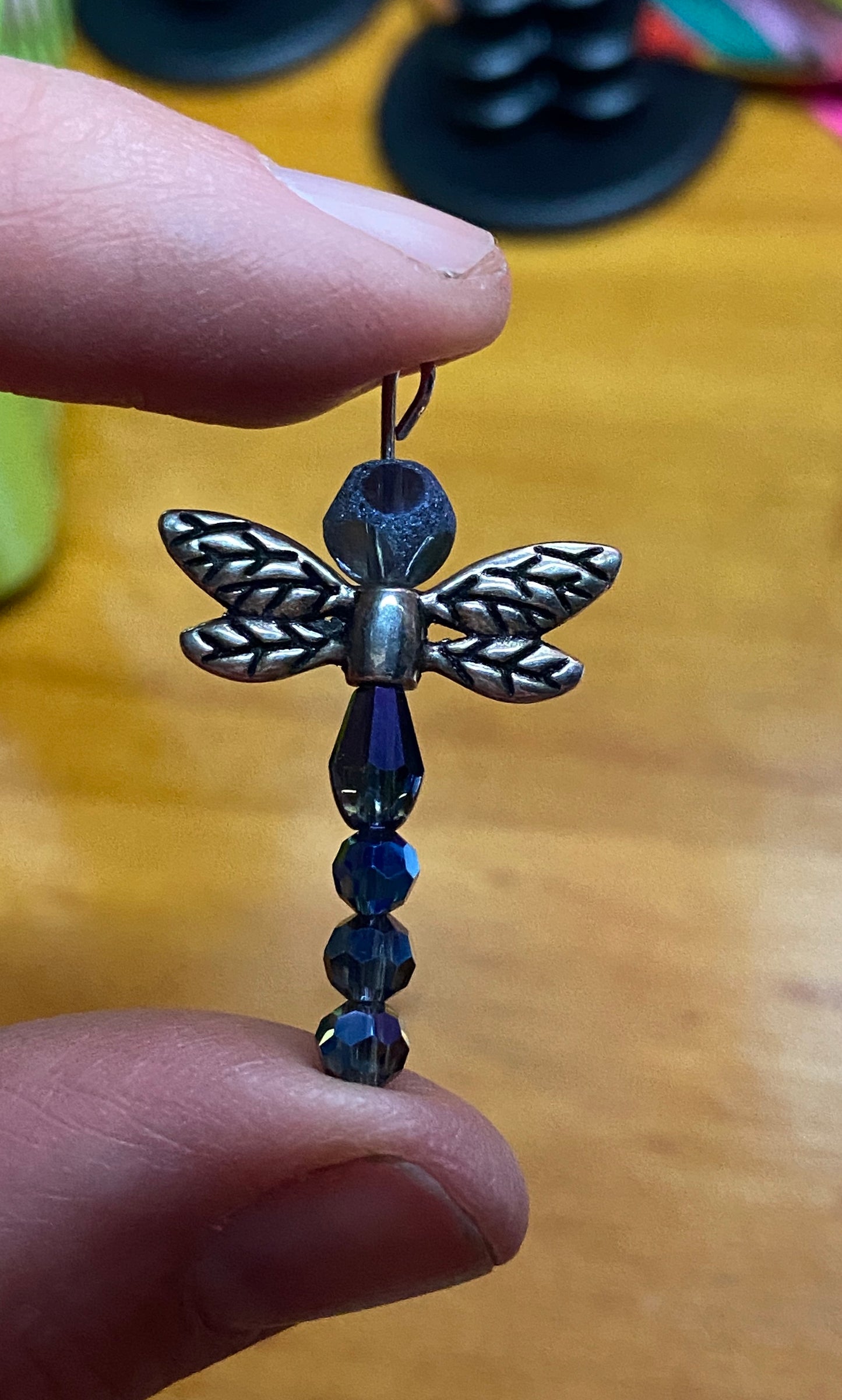 blue dragonfly earrings