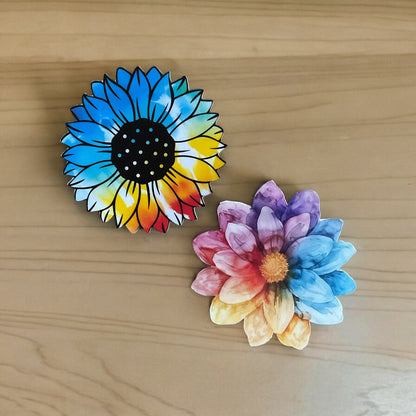 colorful sunflower stickers