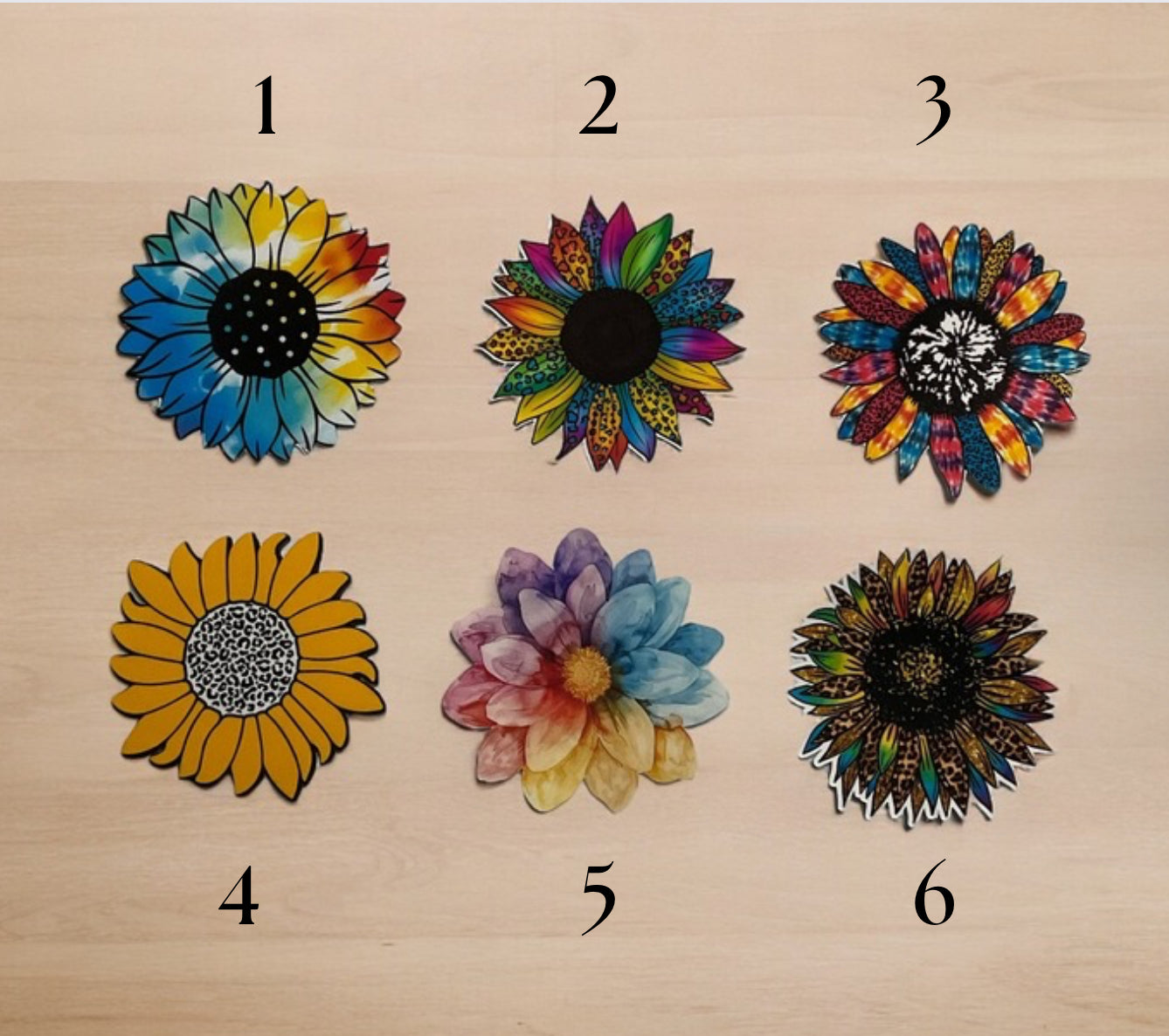 colorful sunflower stickers