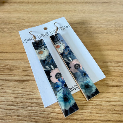 Watercolor Floral Earrings