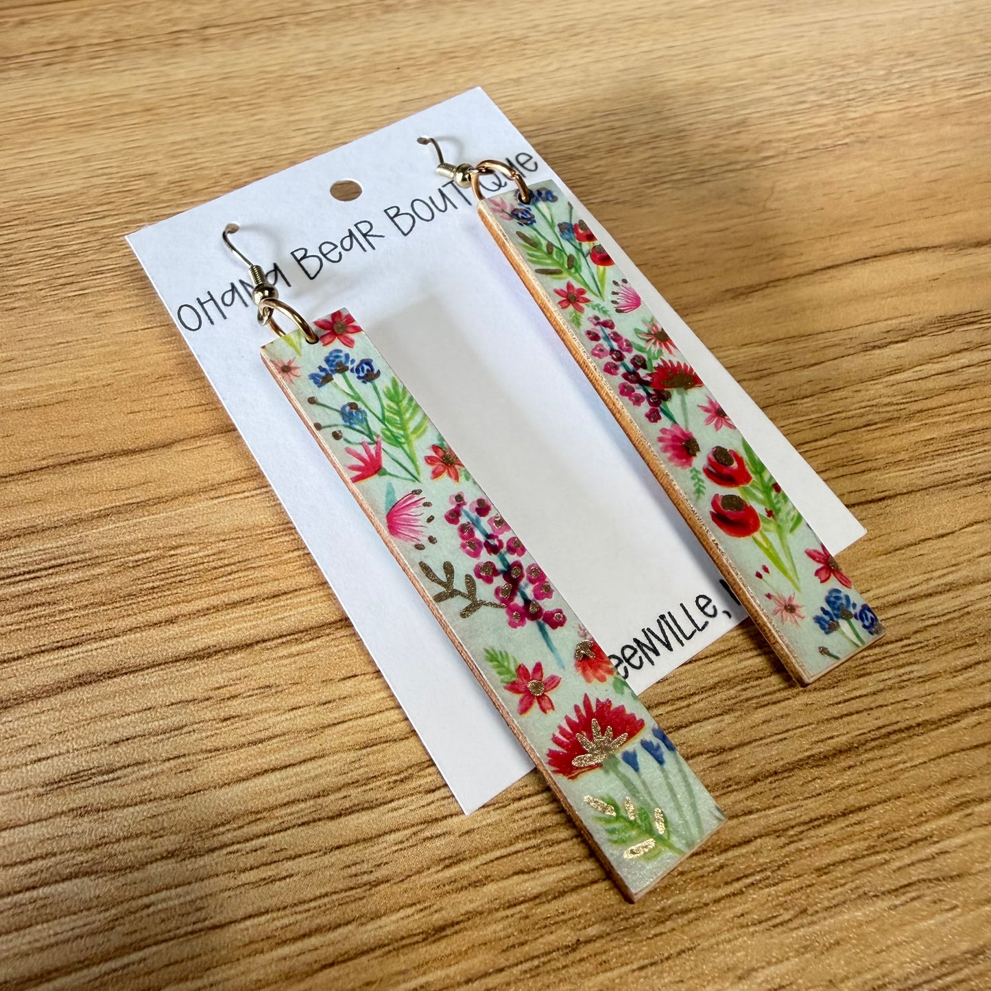Floral Bar Earrings