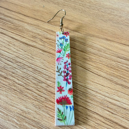 Floral Bar Earrings
