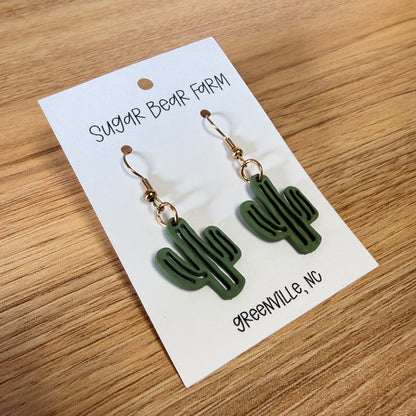 Cactus Clay Earrings
