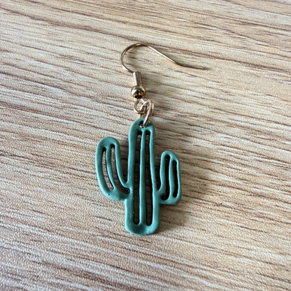 Cactus Clay Earrings