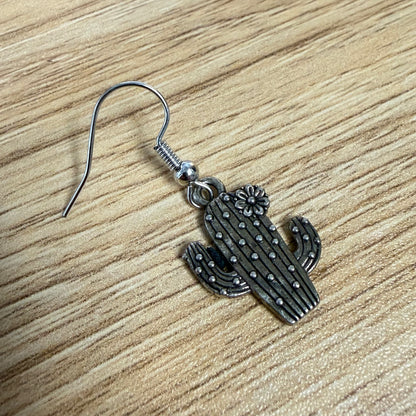 Metal Cactus Earrings