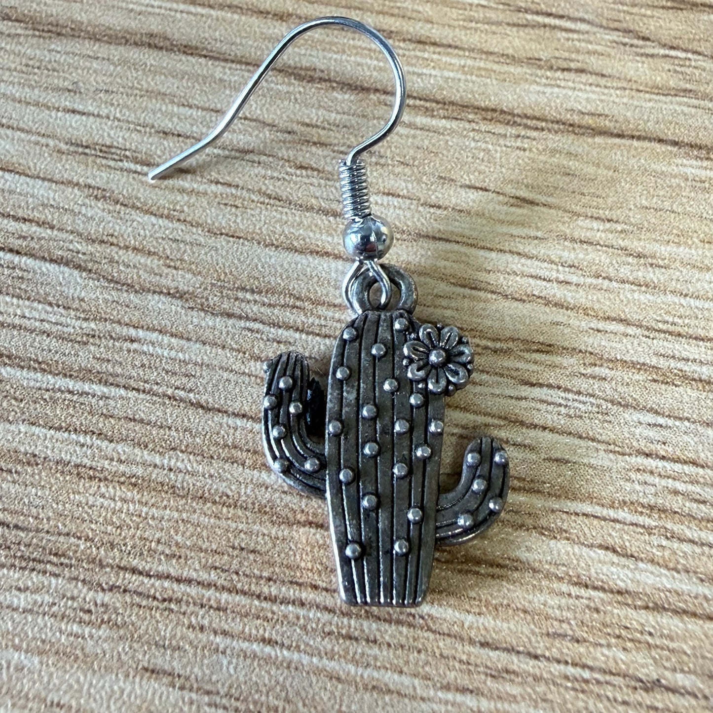 Metal Cactus Earrings