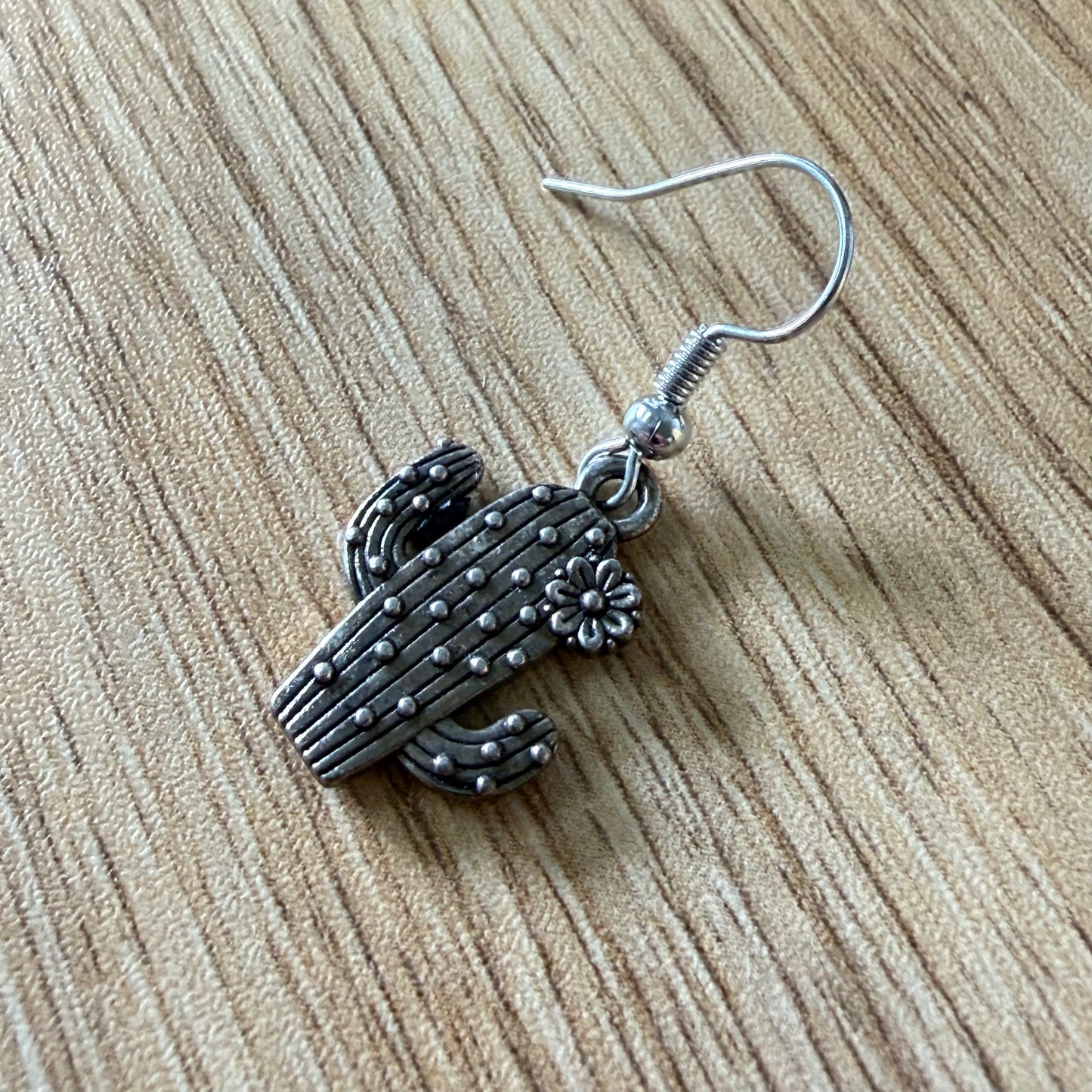 Metal Cactus Earrings