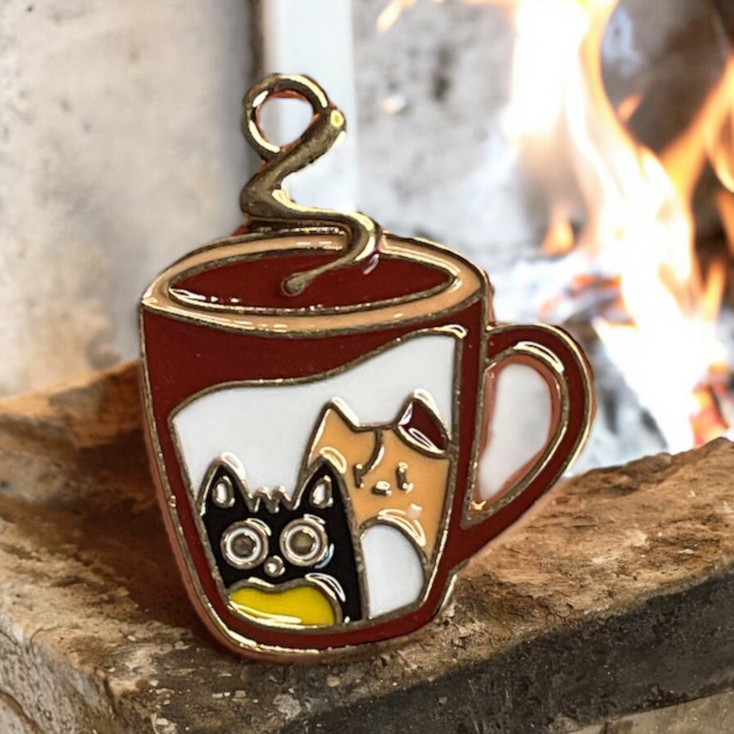 coffee cat charm