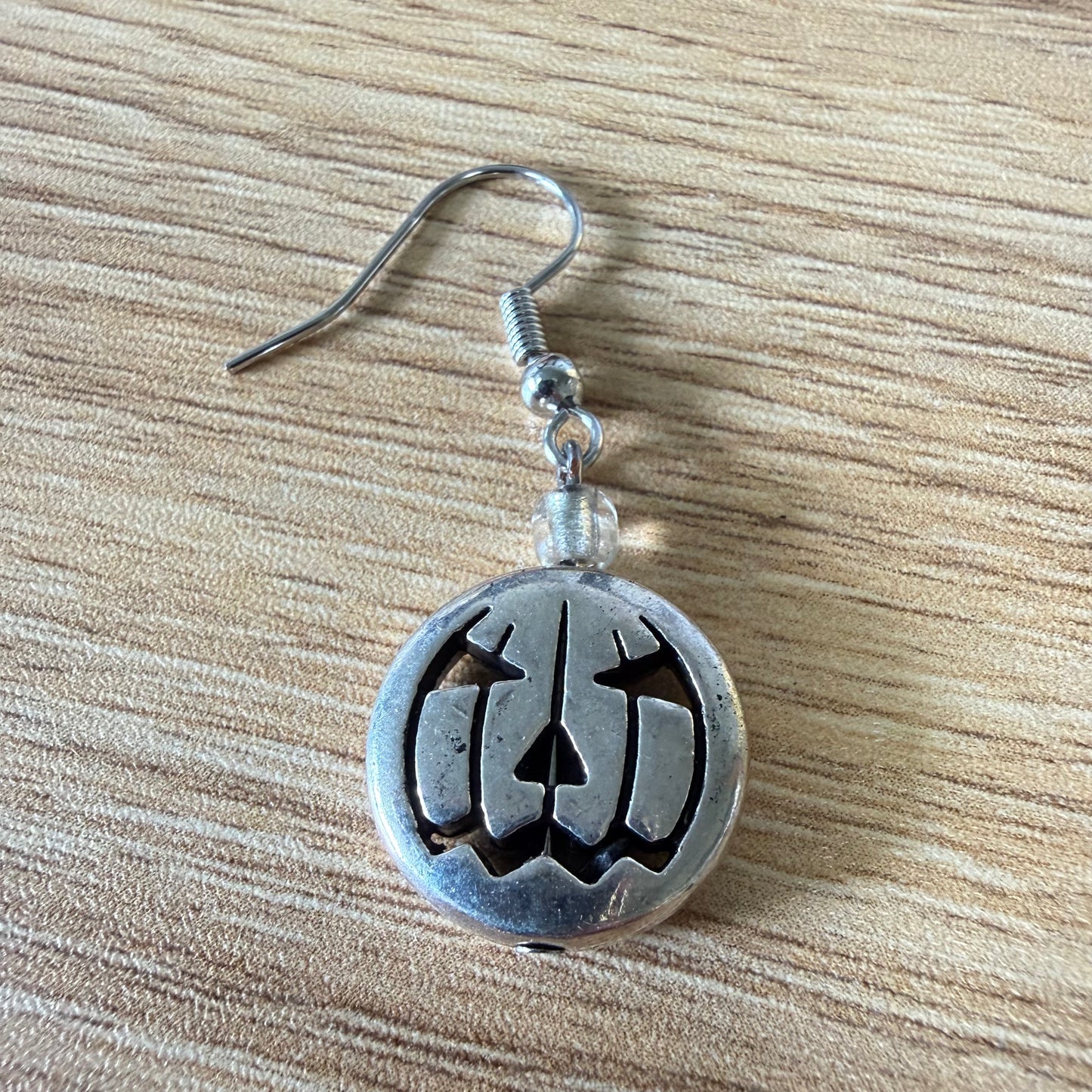Silver Pumpkin Earrings