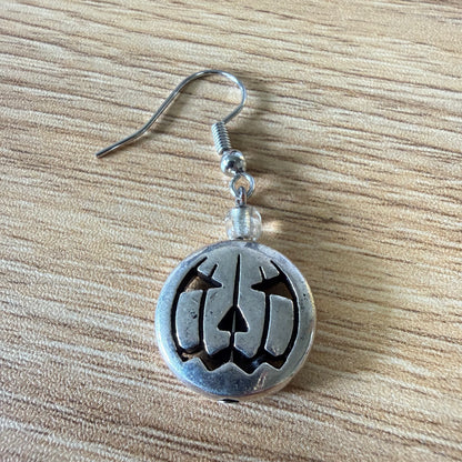Silver Pumpkin Earrings