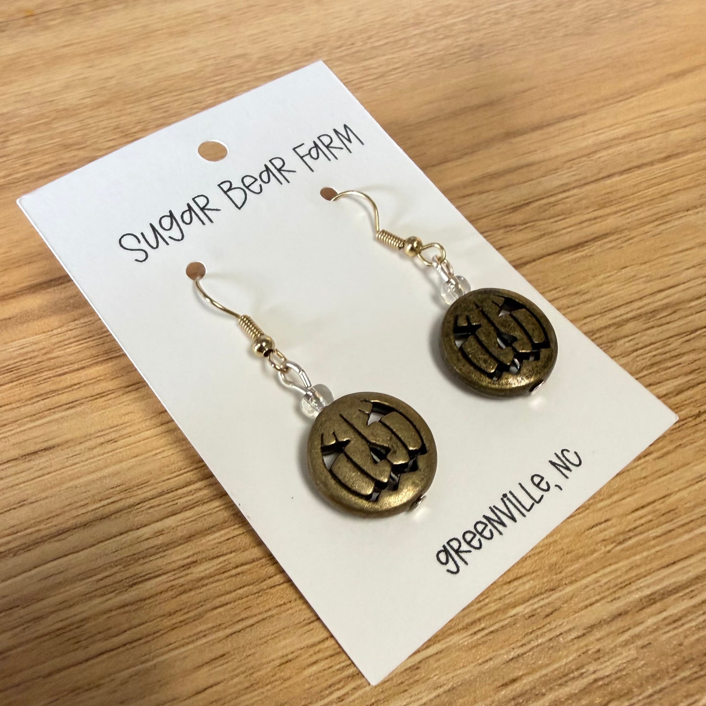 Golden Pumpkin Earrings
