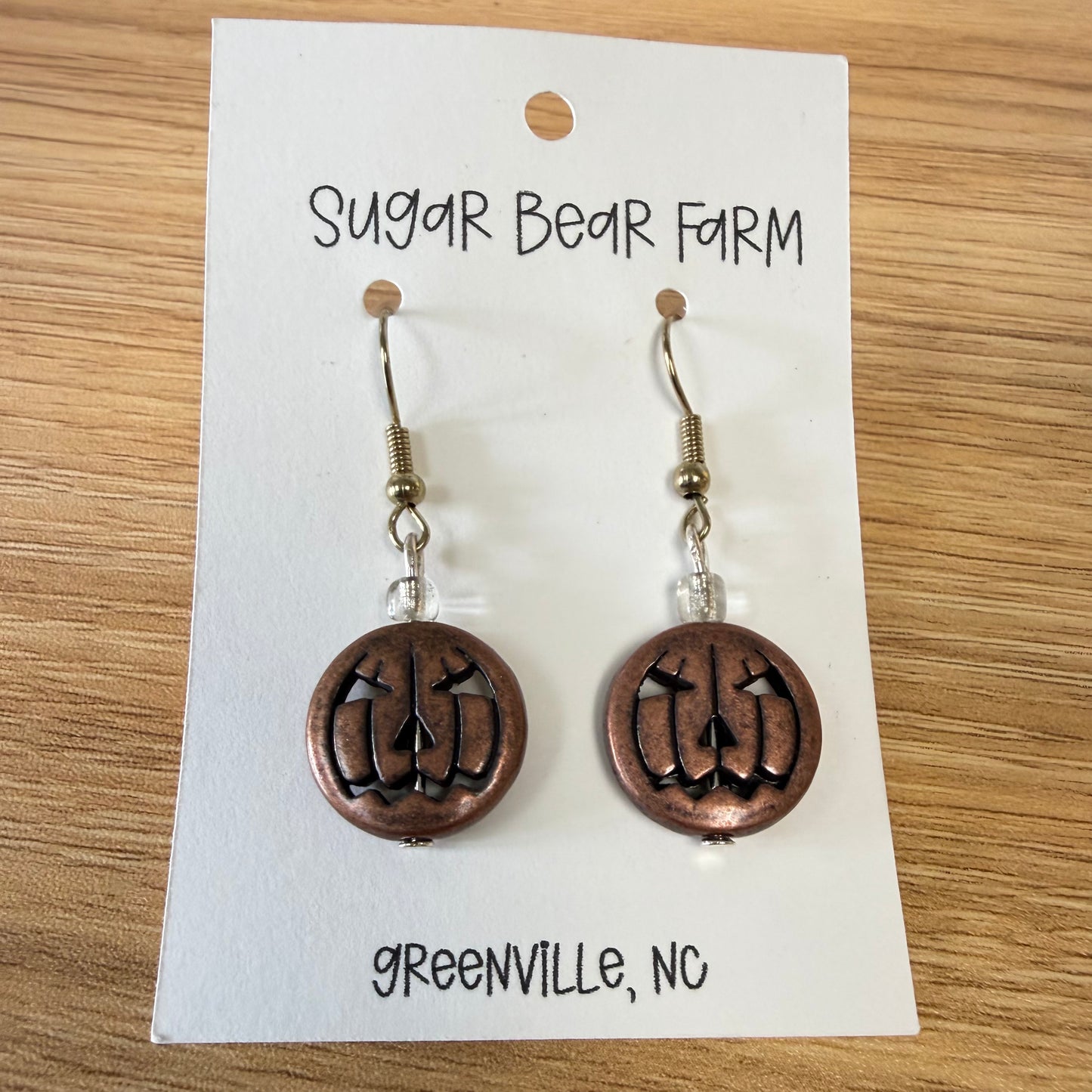 Bronze Pumpkin Earrings