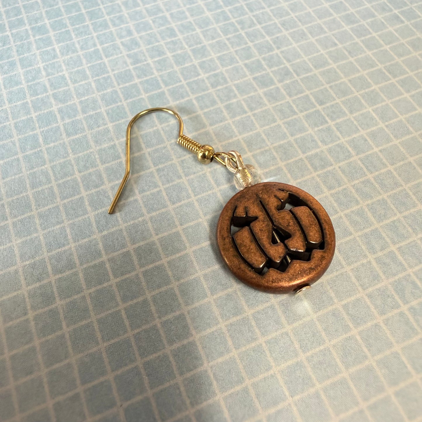 Bronze Pumpkin Earrings