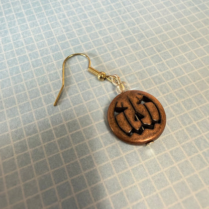 Bronze Pumpkin Earrings