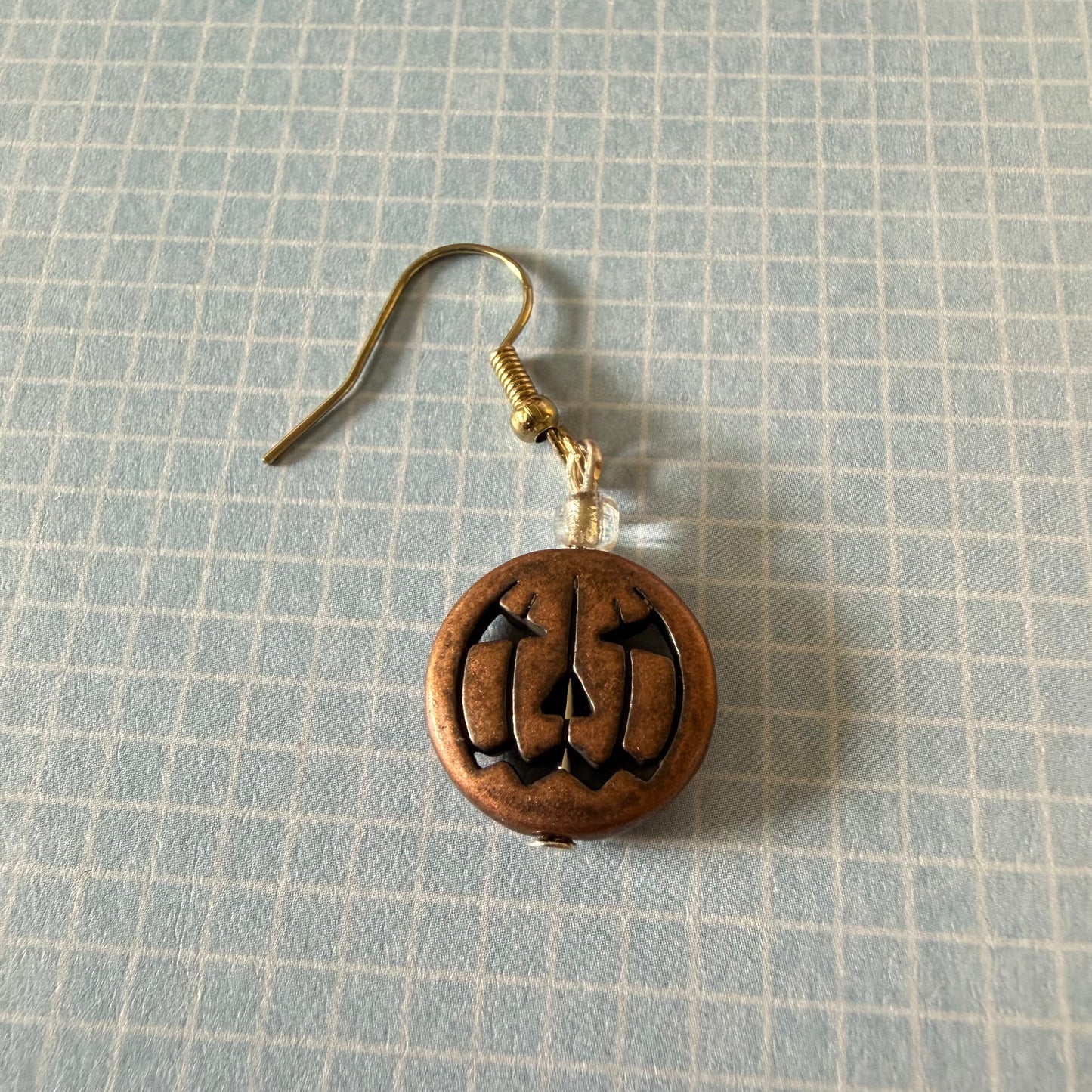 Bronze Pumpkin Earrings