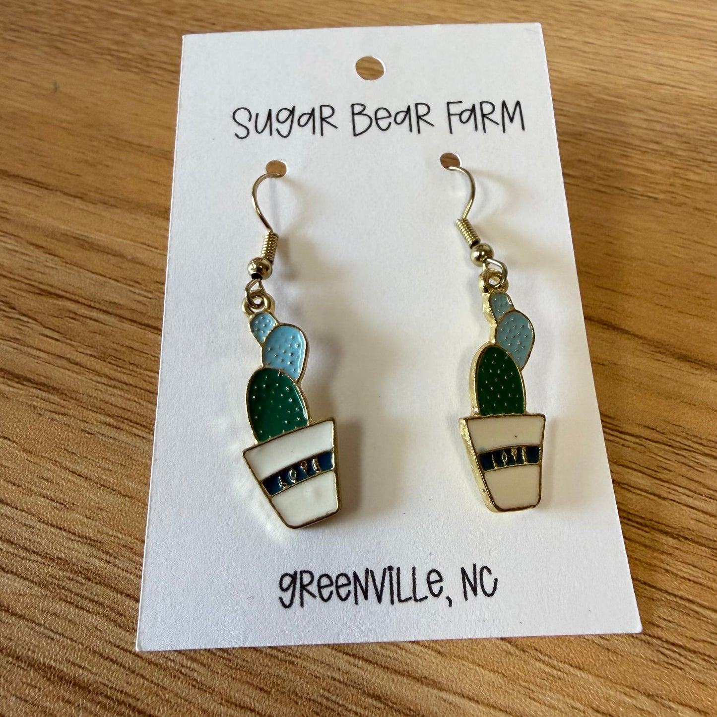 Stacked Cactus Earrings