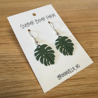 Monstera Simple Earrings