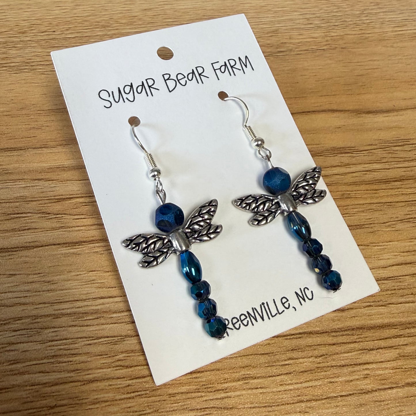 Blue Dragon Fly Earrings