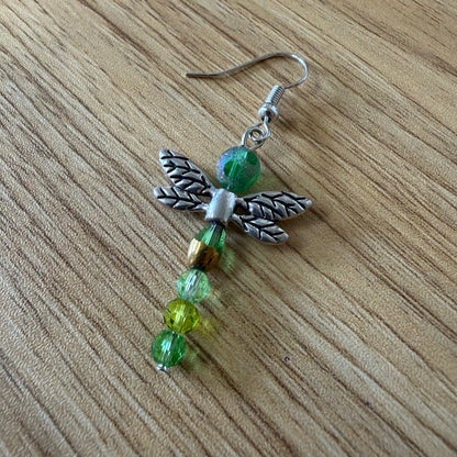 Green Dragonfly Earrings