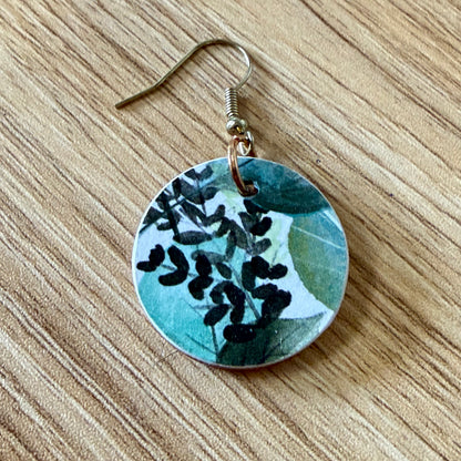 Green Leaves Earrings