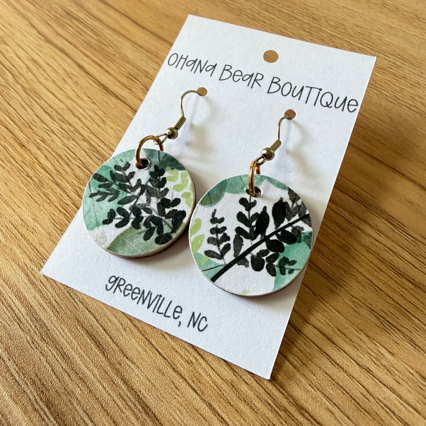 Green Leaves Earrings