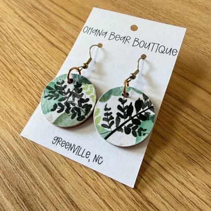 Green Leaves Earrings