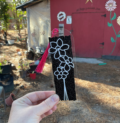 Acrylic Floral Bookmark