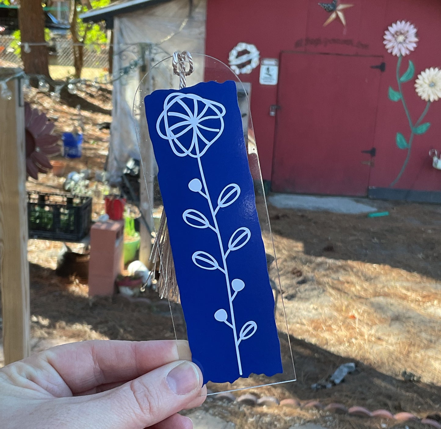 Acrylic Floral Bookmark