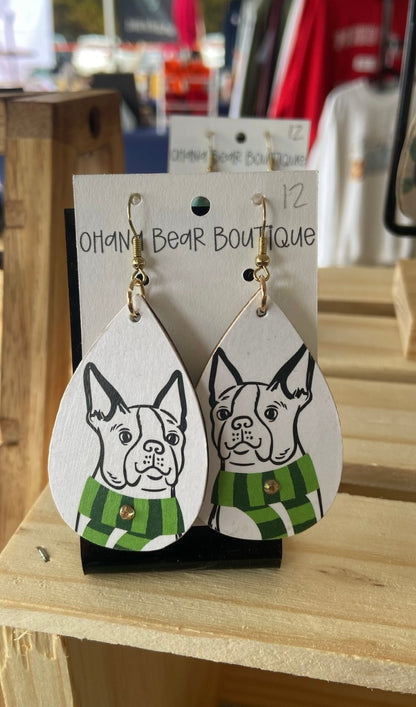 Christmas Pups Teardrops Earrings