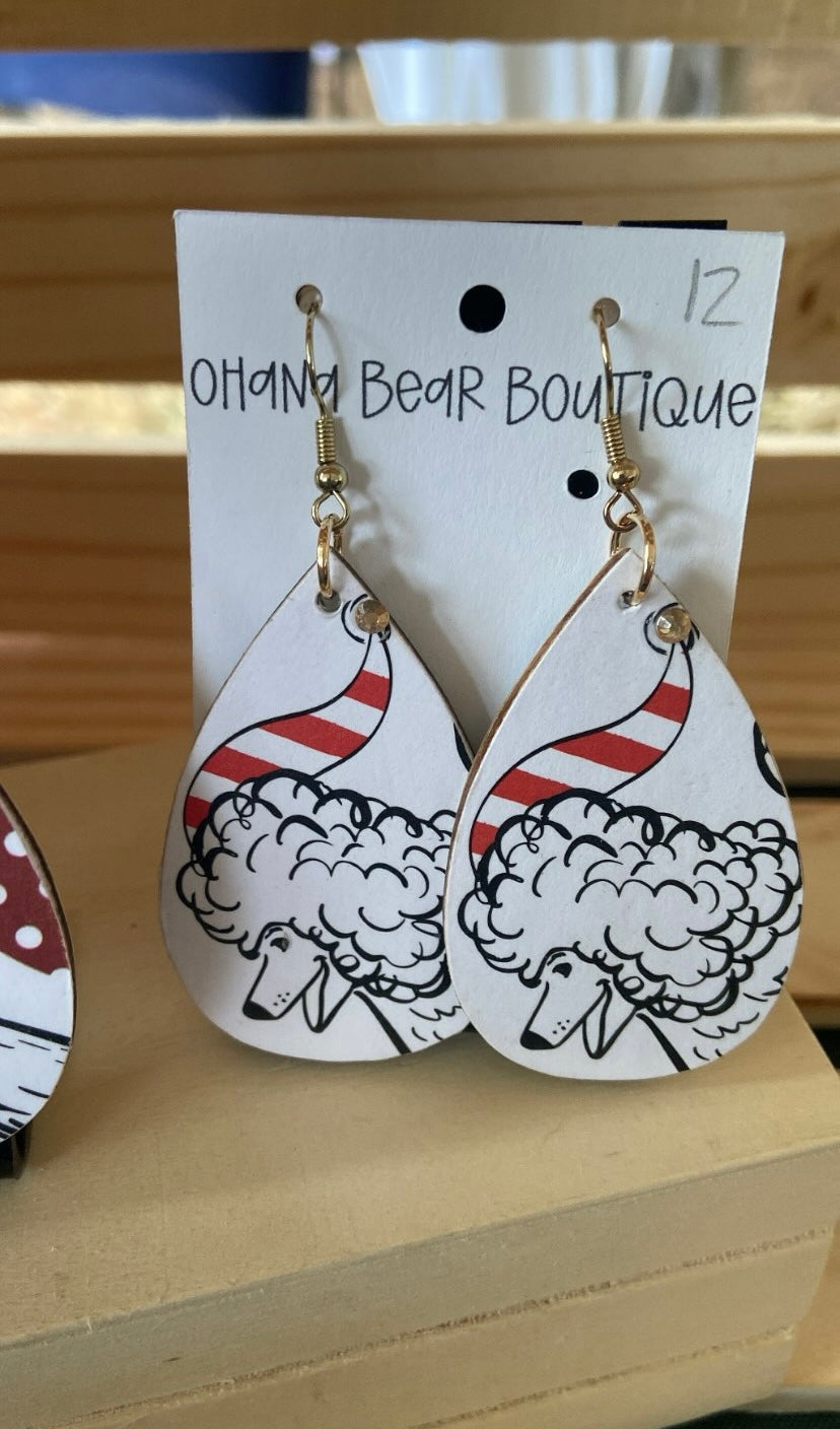 Christmas Pups Teardrops Earrings