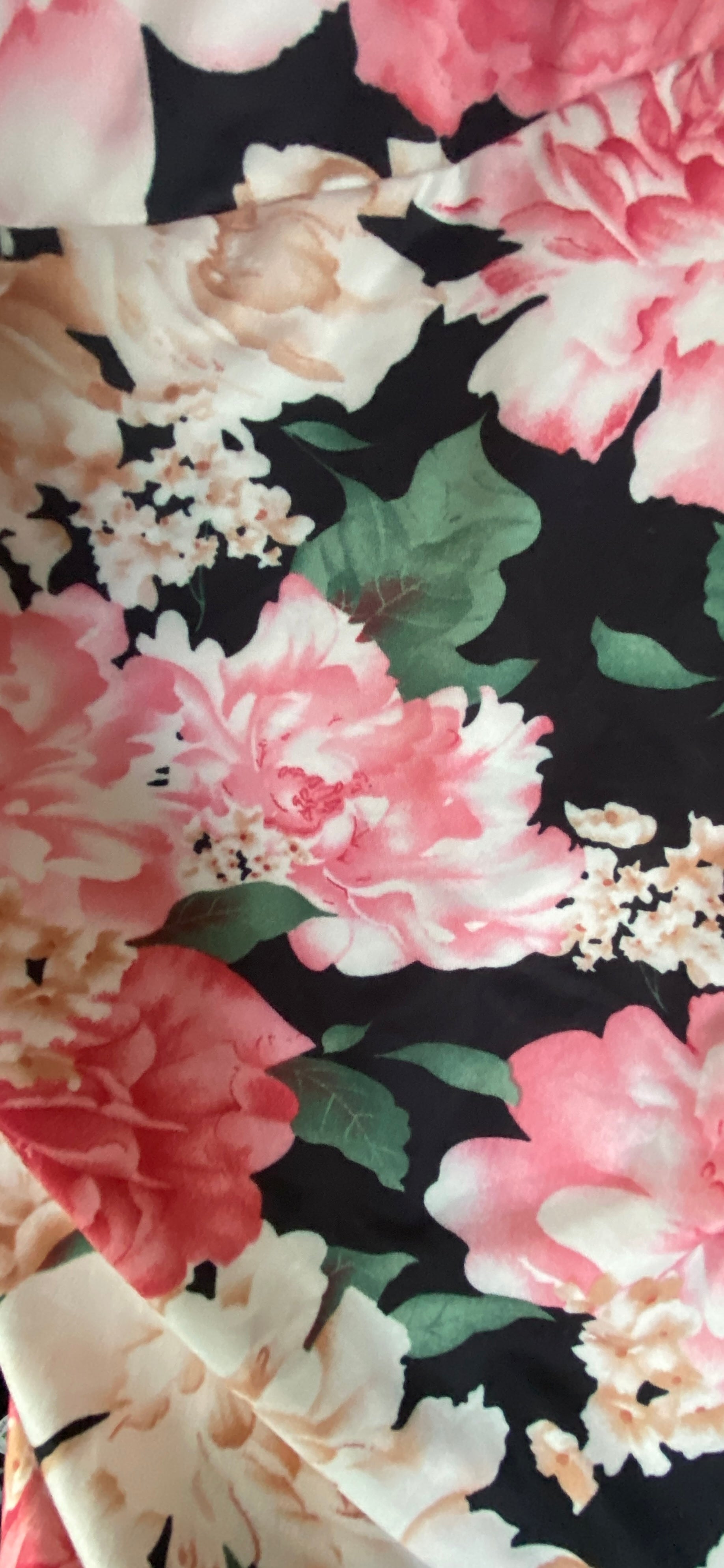 pink floral fabric