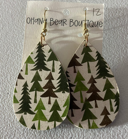 Christmas Pups Teardrops Earrings