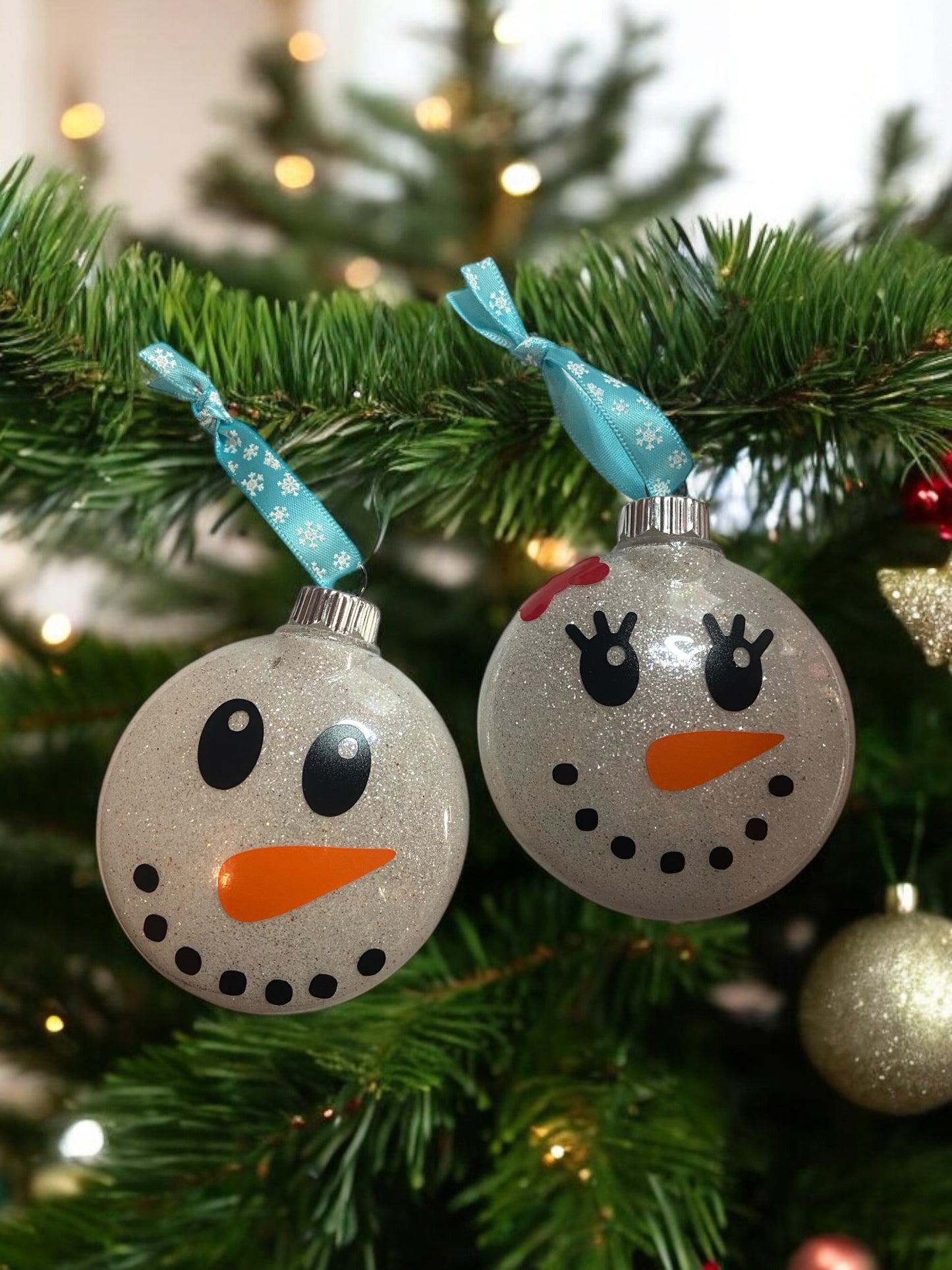 Glitter Snowman Ornament