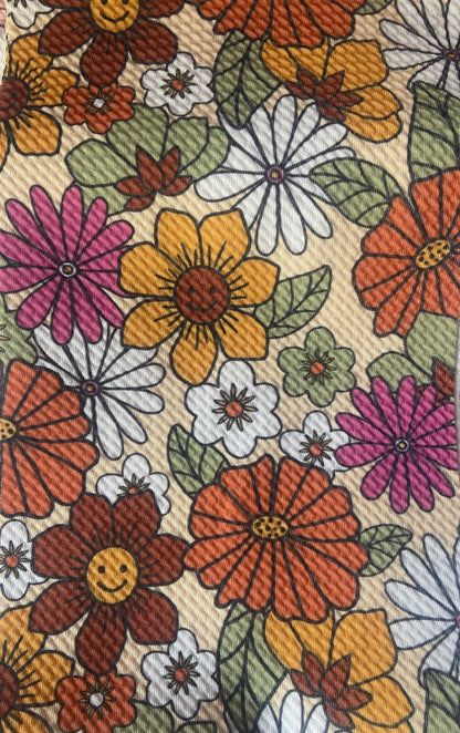 70s retro flower fabric