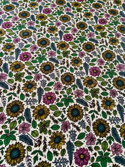 coloring flower fabric