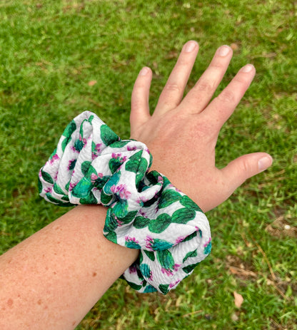 Padded Cactus Scrunchie on arm