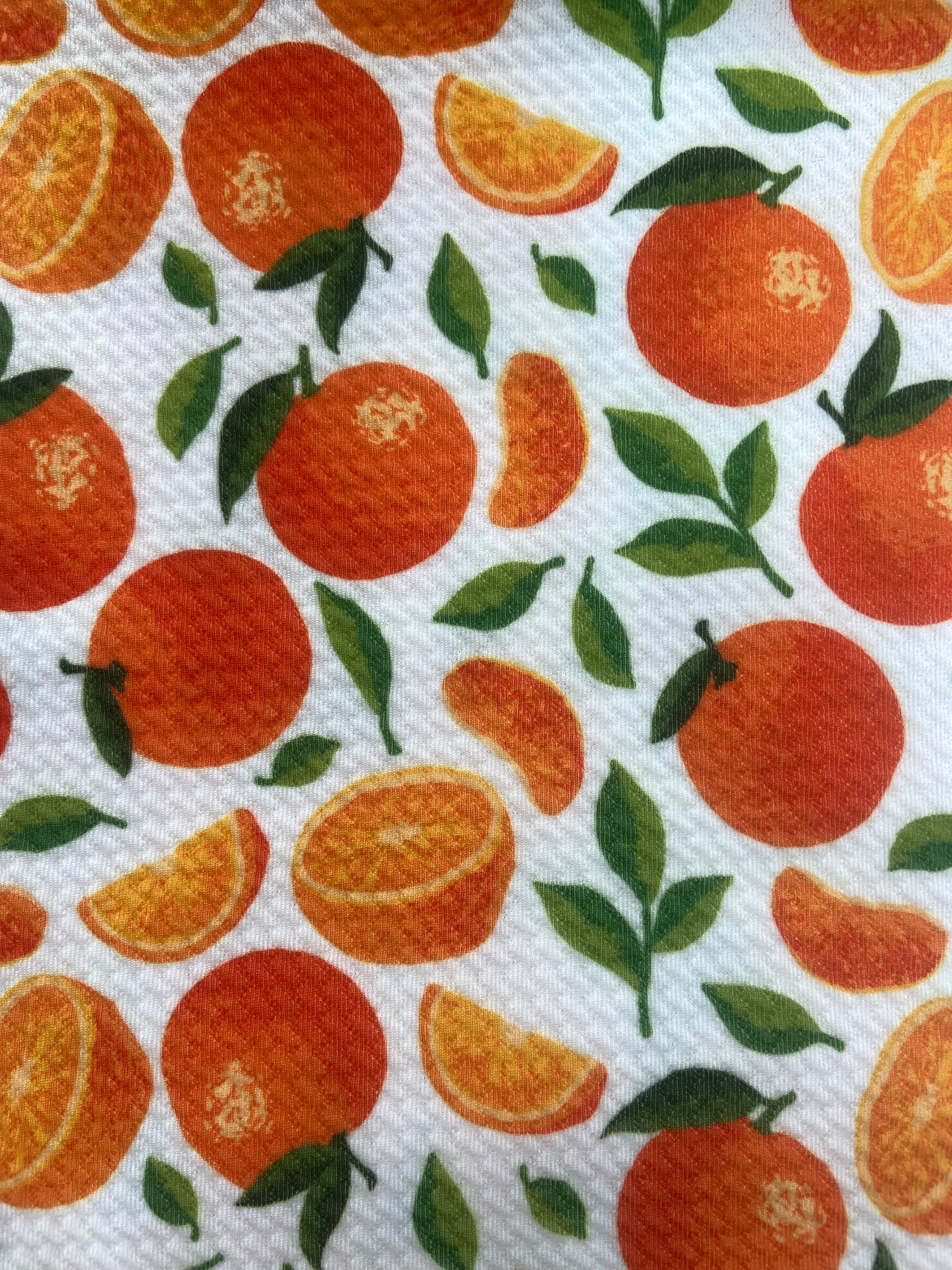 fabric with oranges