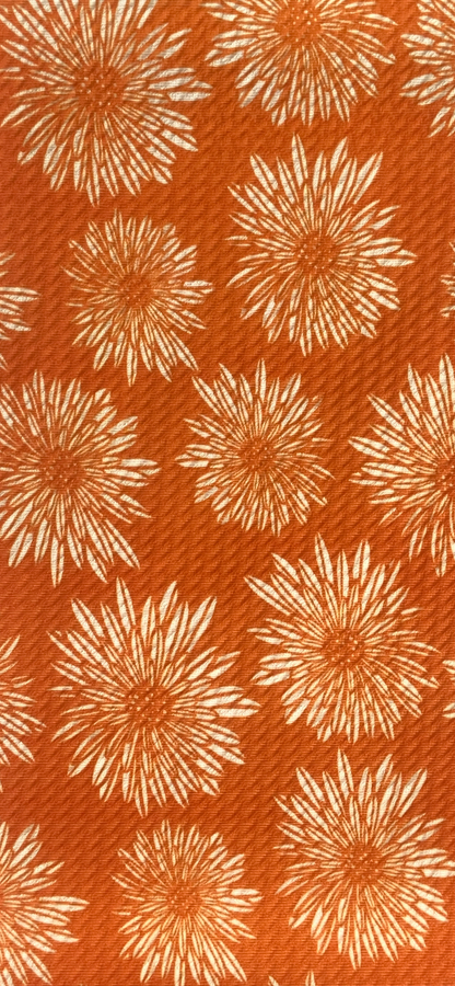 orange flower fabric