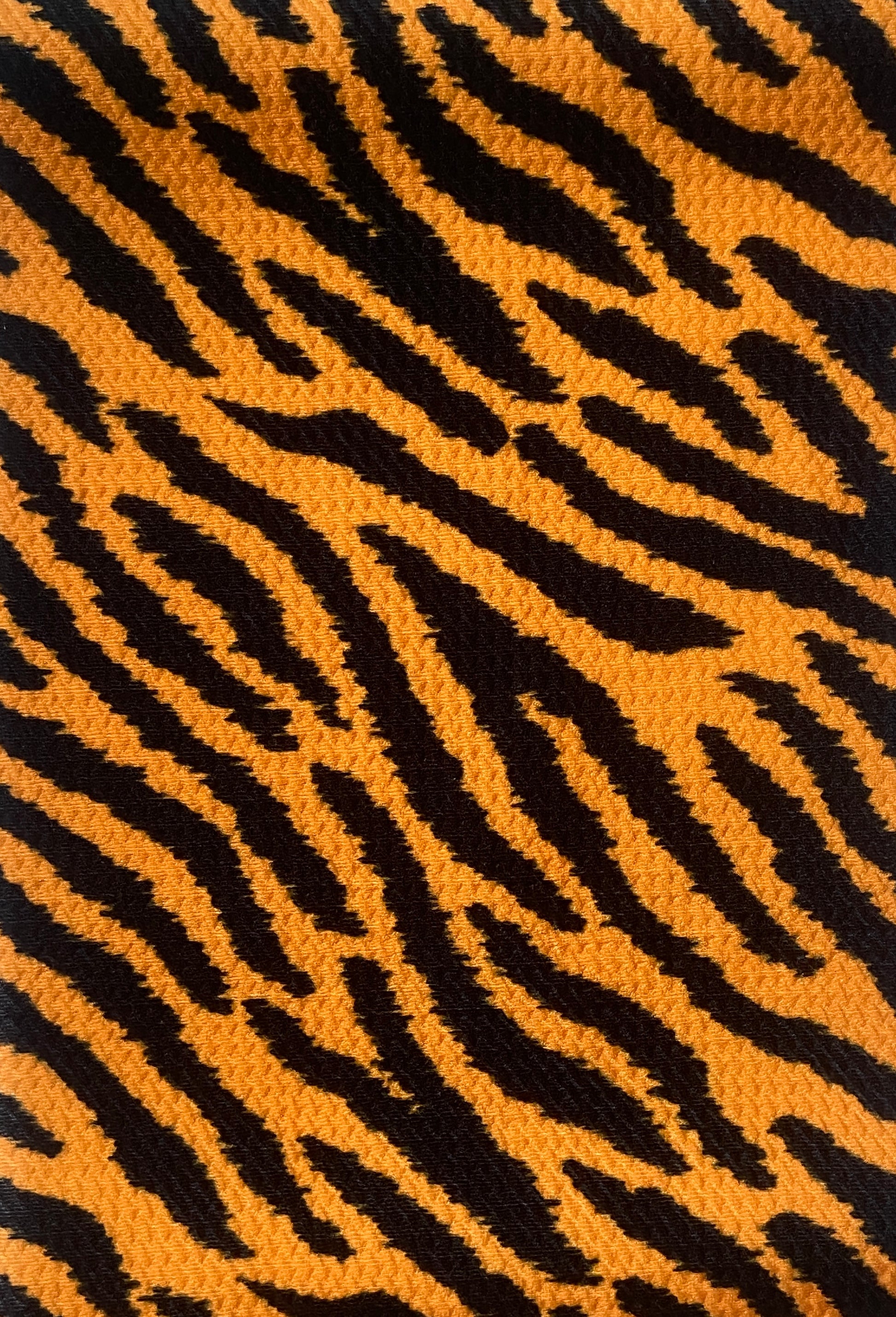 Orange and Black Tiger Stripe fabric