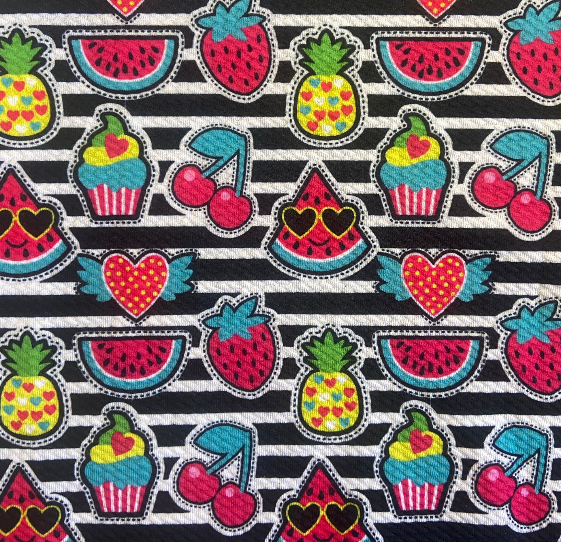 Colorful watermelon picnic fabric